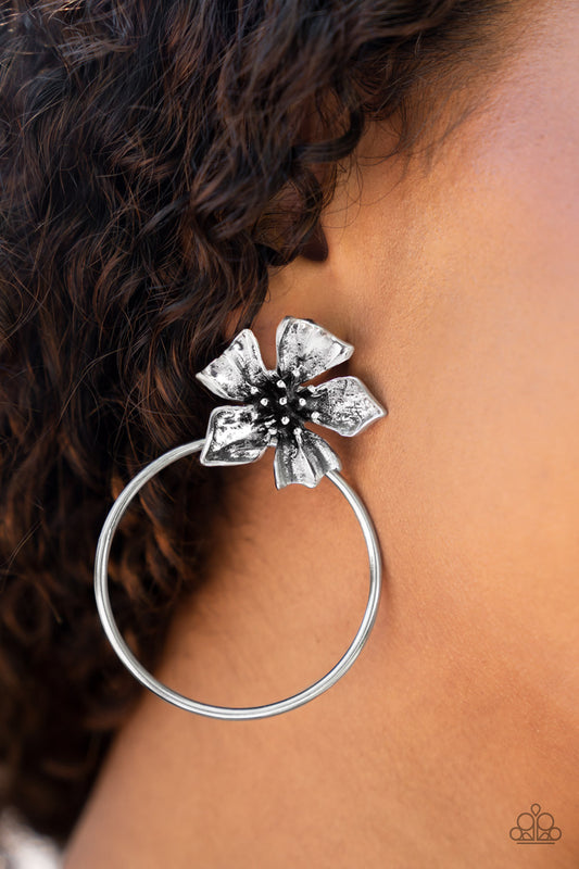 Buttercup Bliss - Silver Earrings - Paparazzi Accessories 
