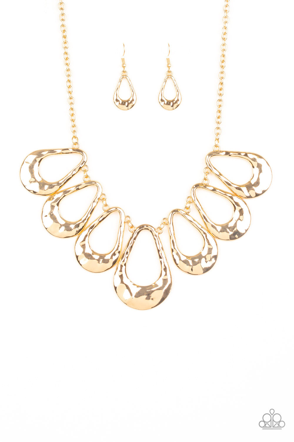 Teardrop Envy - Gold Necklace-  Paparazzi Accessories - Paparazzi Accessories 