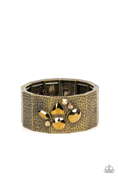 Flickering Fortune - Brass Bracelet - Paparazzi Accessories 
