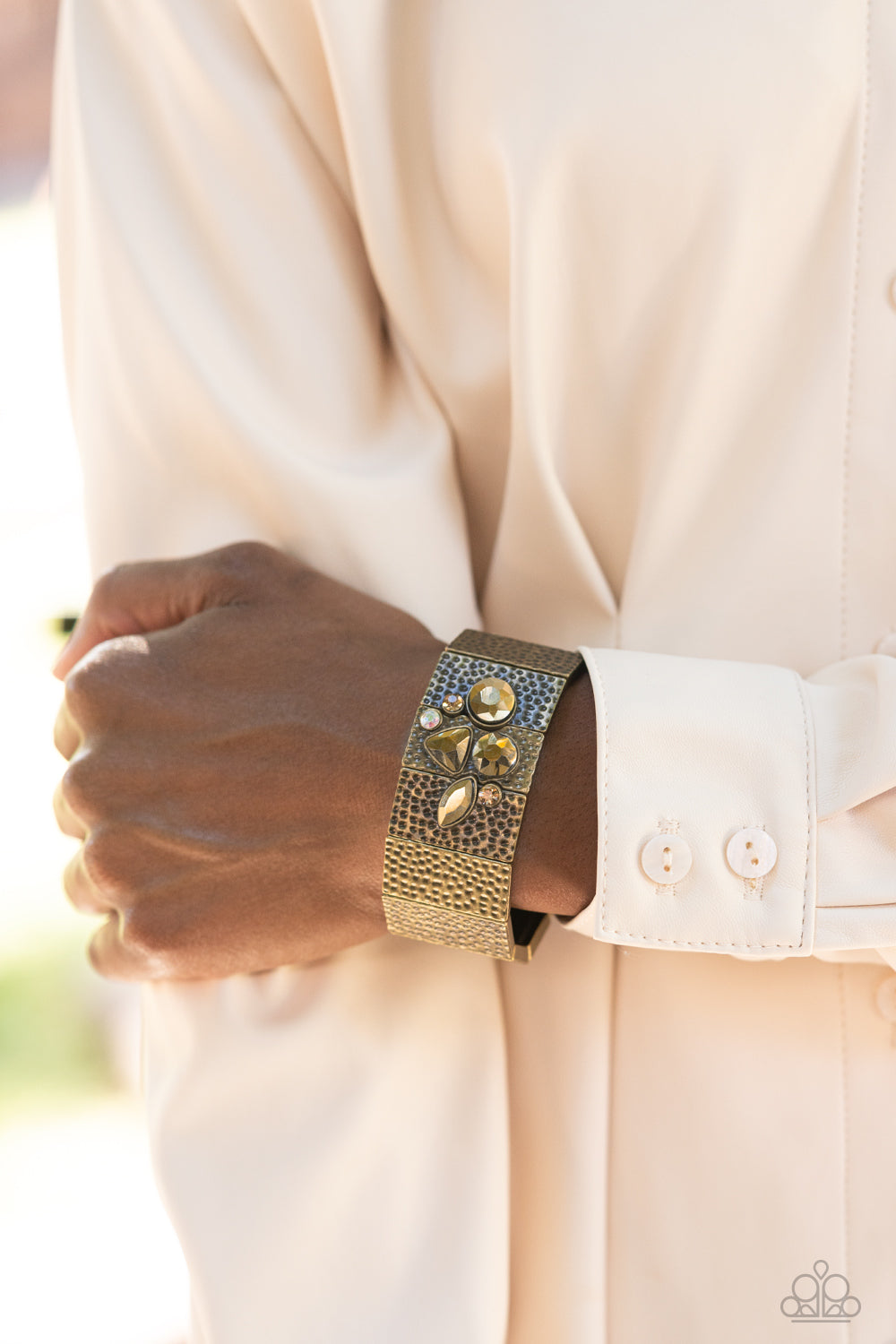 Flickering Fortune - Brass Bracelet - Paparazzi Accessories 
