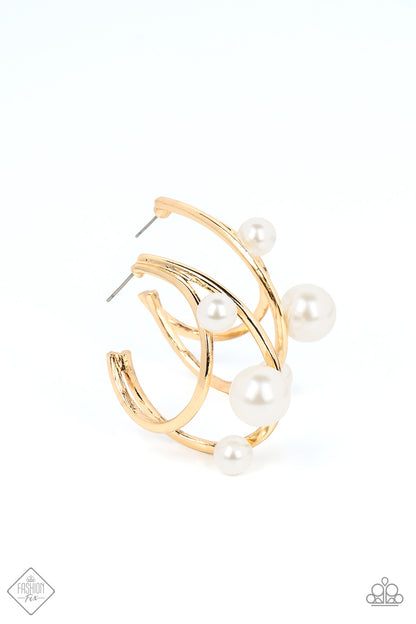 Metro Pier - Gold Earrings - Paparazzi Accessories - LaNisha's Lustrous Jewels
