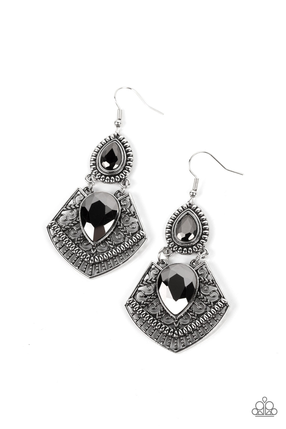 Royal Remix - Silver Earrings - Paparazzi Accessories 