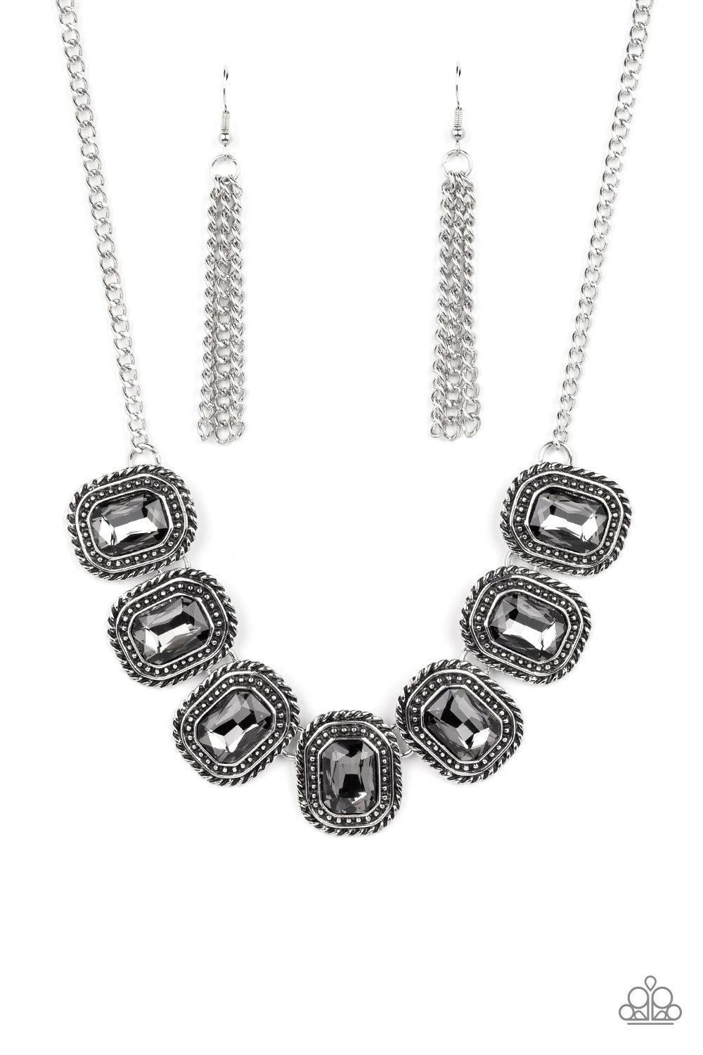 Iced Iron - Silver Necklace - Paparazzi Accessories 