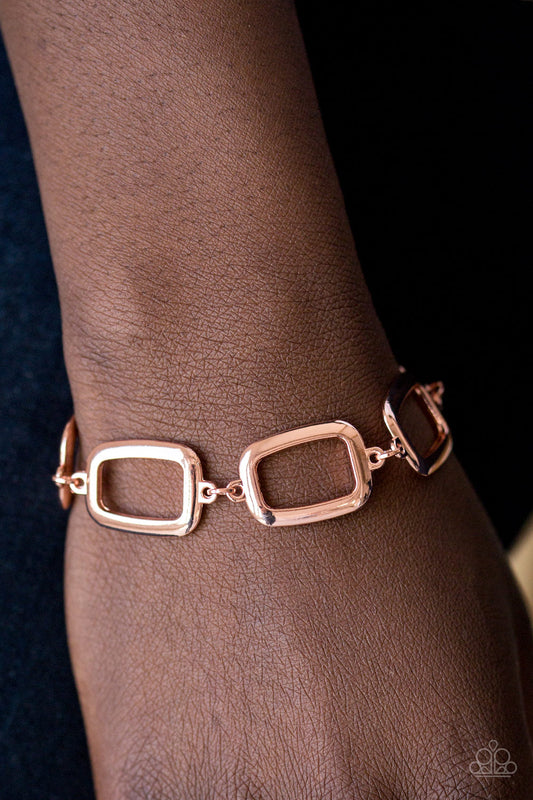 Basic Geometry Copper Bracelet - Paparazzi Accessories 