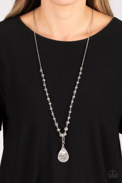 Divine Dance - White Necklace - Paparazzi Accessories - Paparazzi Accessories 