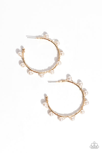 Night at the Gala - Gold Earrings - Paparazzi Accessories