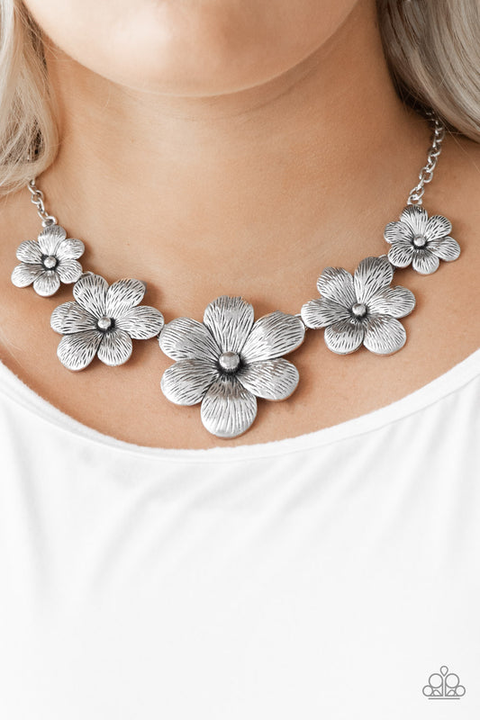 Secret Garden - Silver - Paparazzi Accessories 