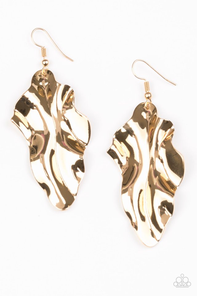 Fall Into Fall Gold Earring - Paparazzi Accessories 