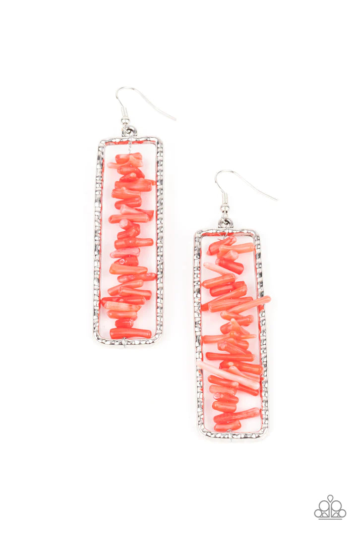 Don't QUARRY, Be Happy - Red Earrings - Paparazzi Accessories - Paparazzi Accessories 