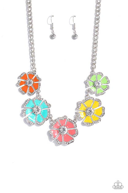Playful Posies - Multi Necklace  - Paparazzi Accessories