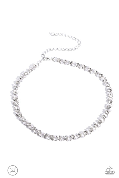 Classy Couture - White Necklace - Paparazzi Accessories