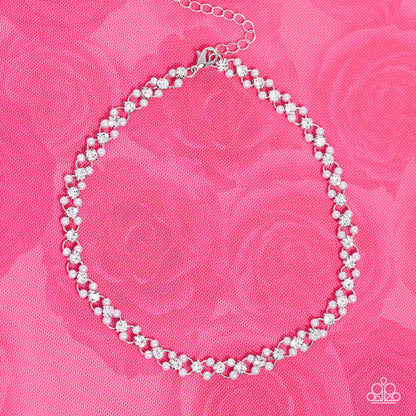 Classy Couture - White Necklace - Paparazzi Accessories