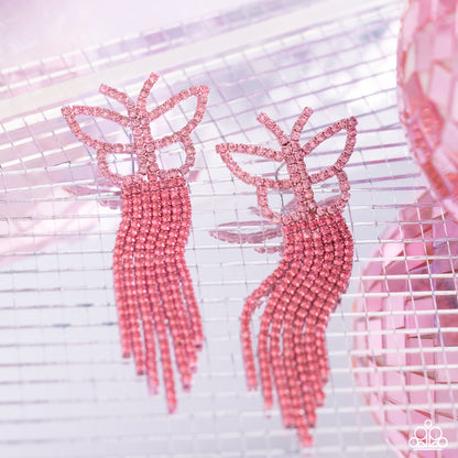 Billowing Butterflies - Pink Earrings - Paparazzi