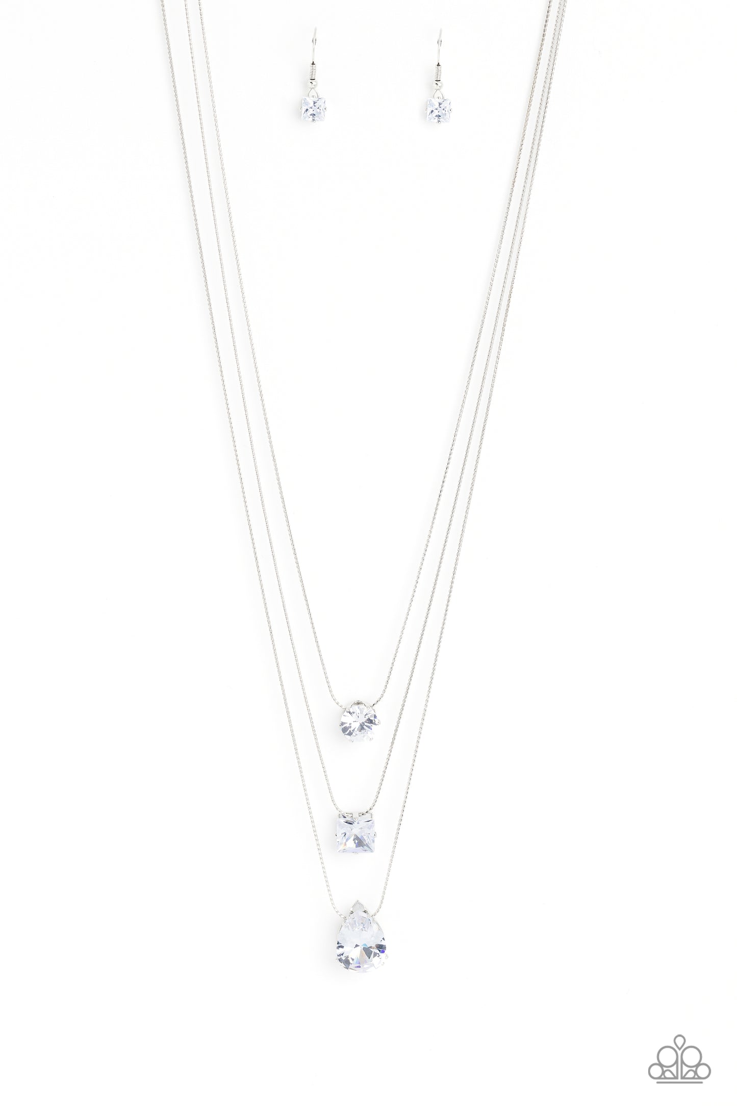 Lustrous Layers - White Necklace  - Paparazzi Accessories