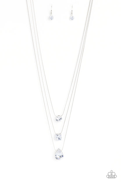 Lustrous Layers - White Necklace  - Paparazzi Accessories