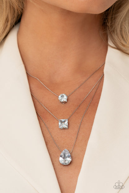 Lustrous Layers - White Necklace  - Paparazzi Accessories