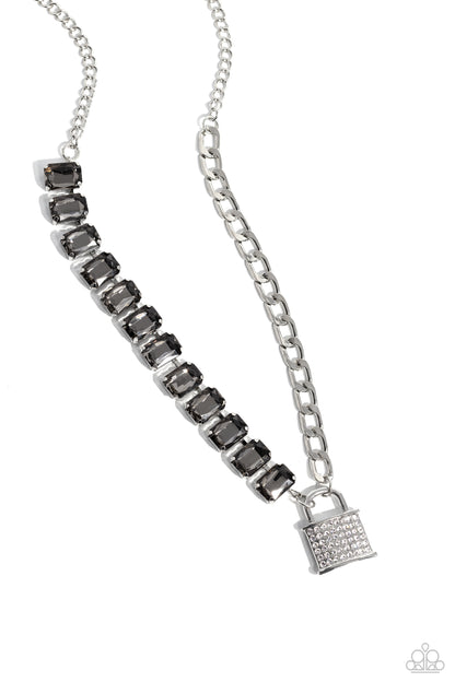 LOCK and Roll - Silver Necklace  - Paparazzi Accessories
