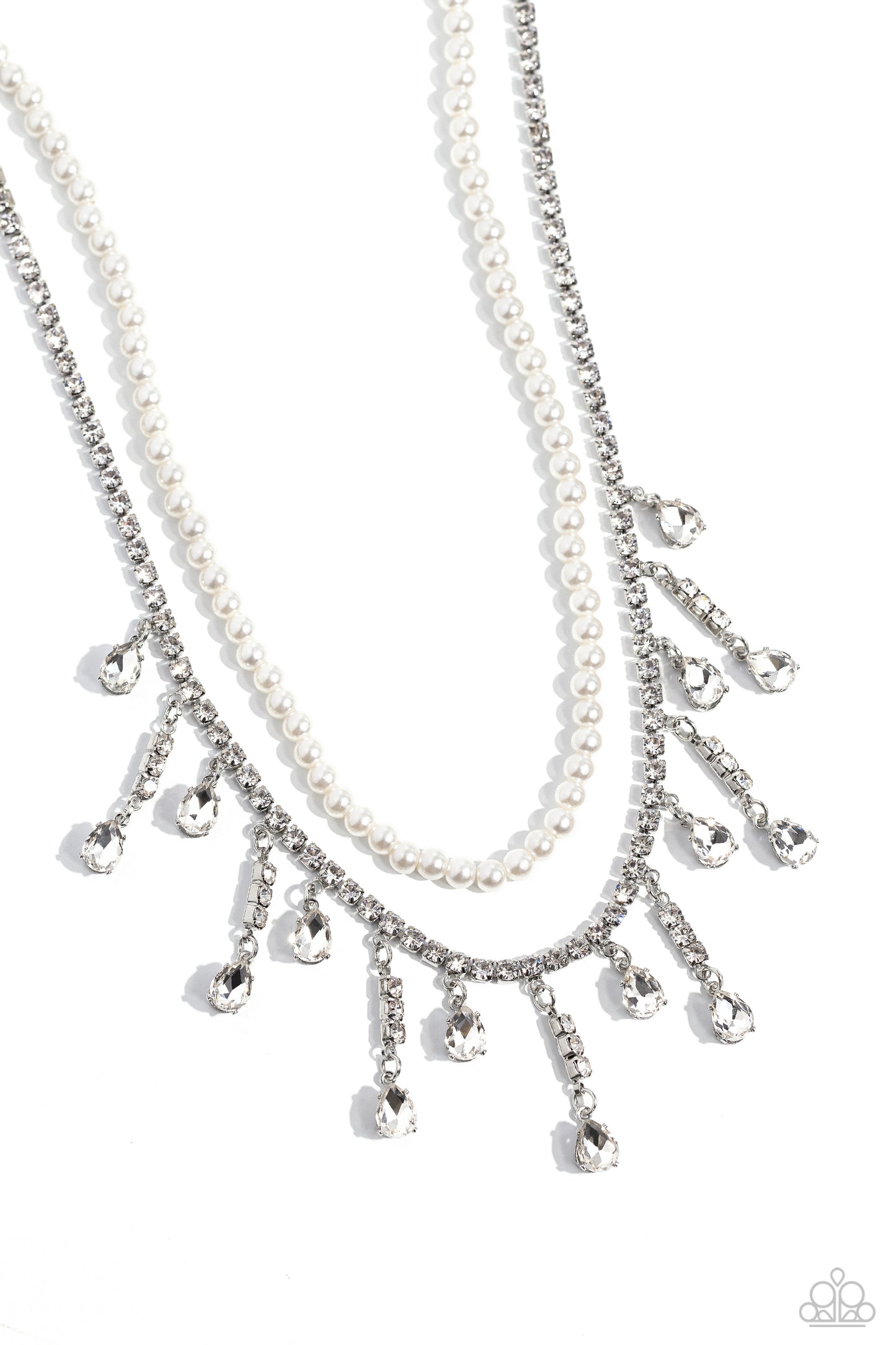 Lessons in Luxury - White Necklace  - Paparazzi Accessories
