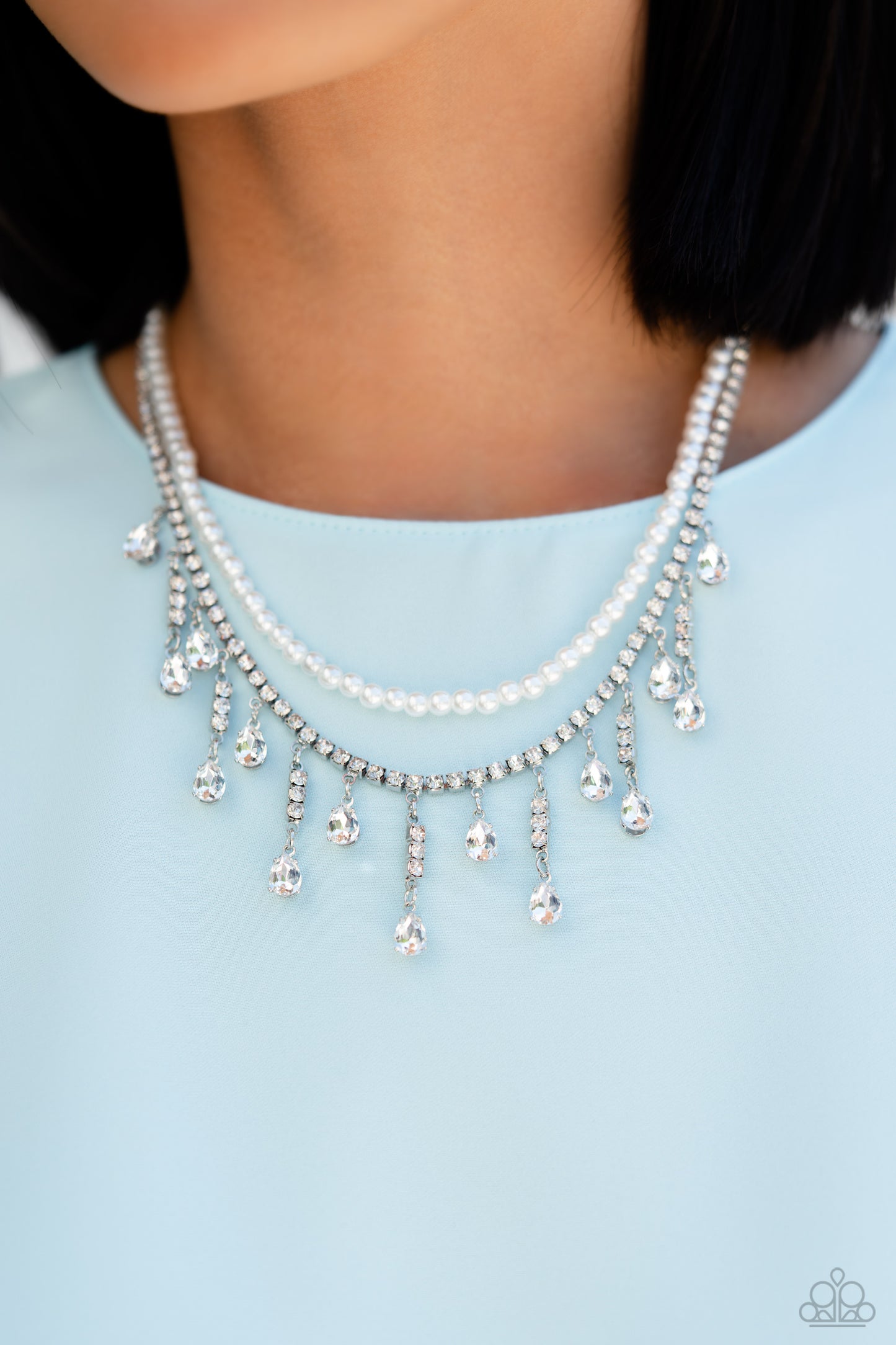 Lessons in Luxury - White Necklace  - Paparazzi Accessories