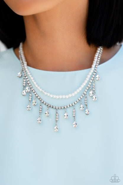 Lessons in Luxury - White Necklace  - Paparazzi Accessories