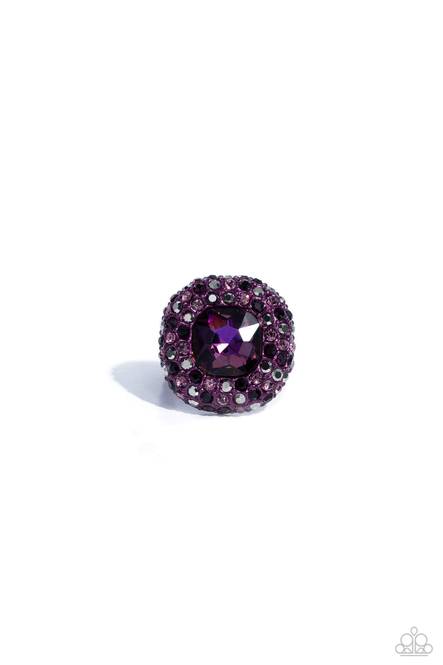 Glistening Grit - Purple Ring  - Paparazzi Accessories