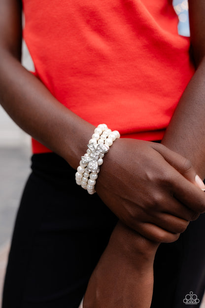 How Do You Do? - White Bracelet - Paparazzi Accessories