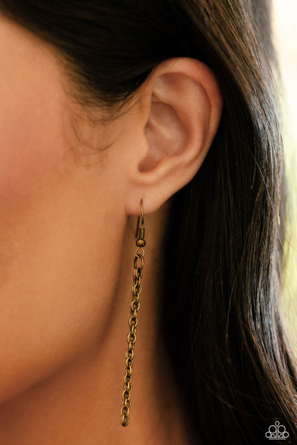 FLYING Low - Brass Necklace  - Paparazzi Accessories