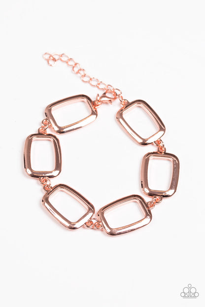 Basic Geometry Copper Bracelet - Paparazzi Accessories 