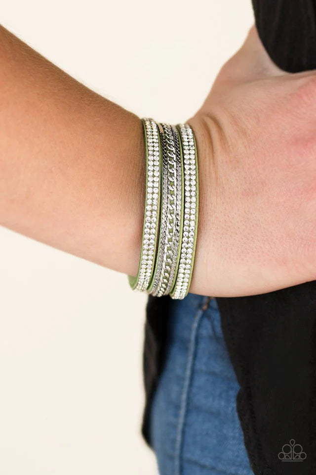 Unstoppable - Green Urban Bracelet - Paparazzi Accessories