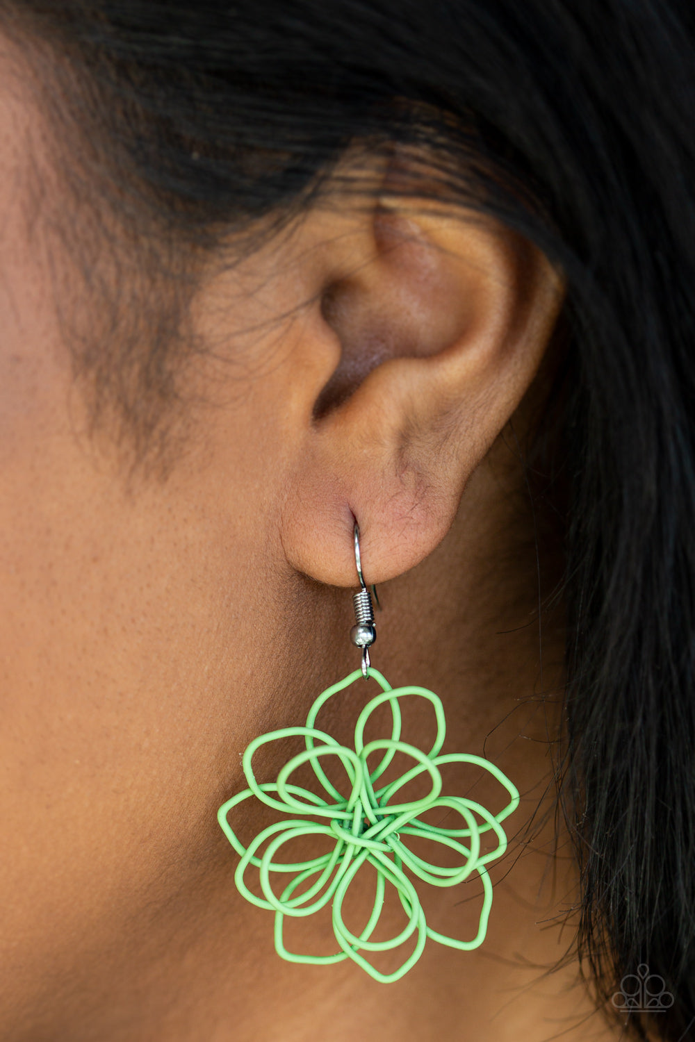 Springtime Serenity - Green Earrings - Paparazzi Accessories 