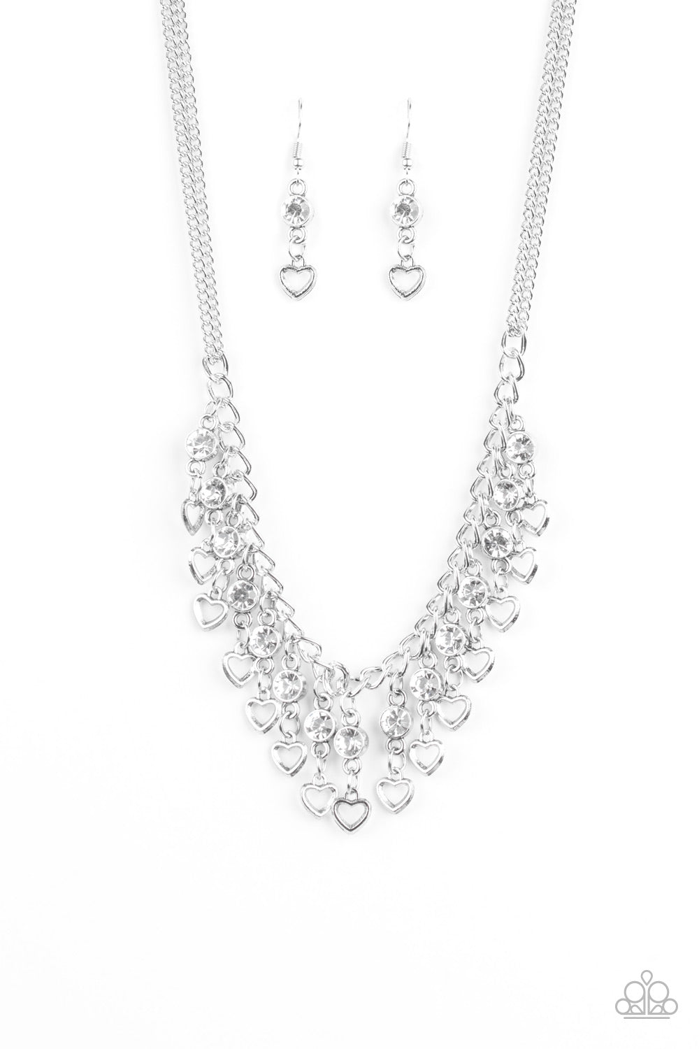 Valentine’s Day Drama - White Necklace - Paparazzi Accessories - Paparazzi Accessories 