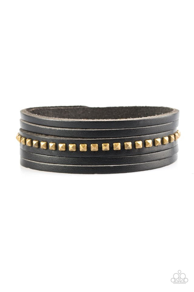 Rogue Rebel - Black Urban Bracelet - Paparazzi Accessories 