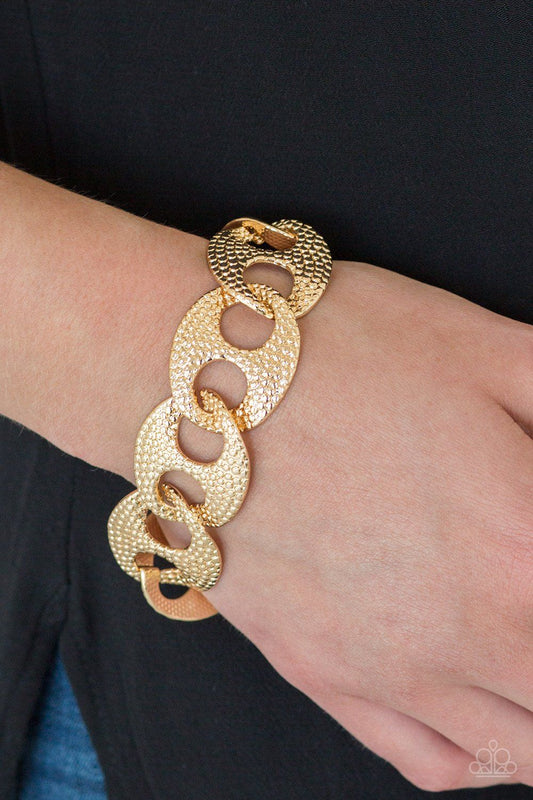 Casual Connoisseur Gold Bracelet - Paparazzi Accessories 