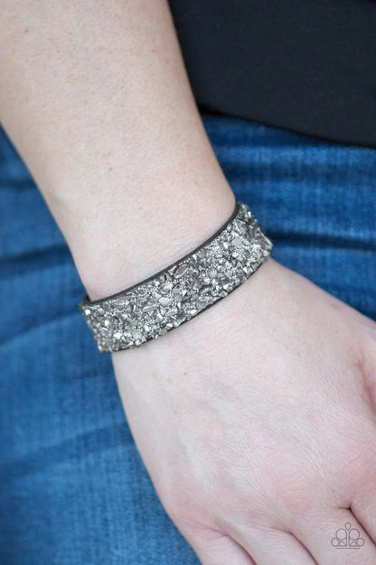 Stardust Sparkle - Silver Urban Bracelet - Paparazzi Accessories