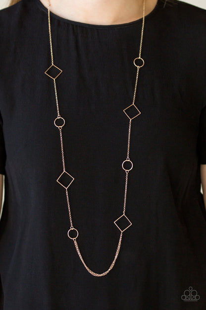 Full Frame Rose Gold Necklace - Paparazzi Accessories 