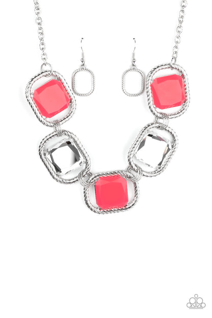 Pucker Up - Pink Necklace - Paparazzi Accessories - Paparazzi Accessories 