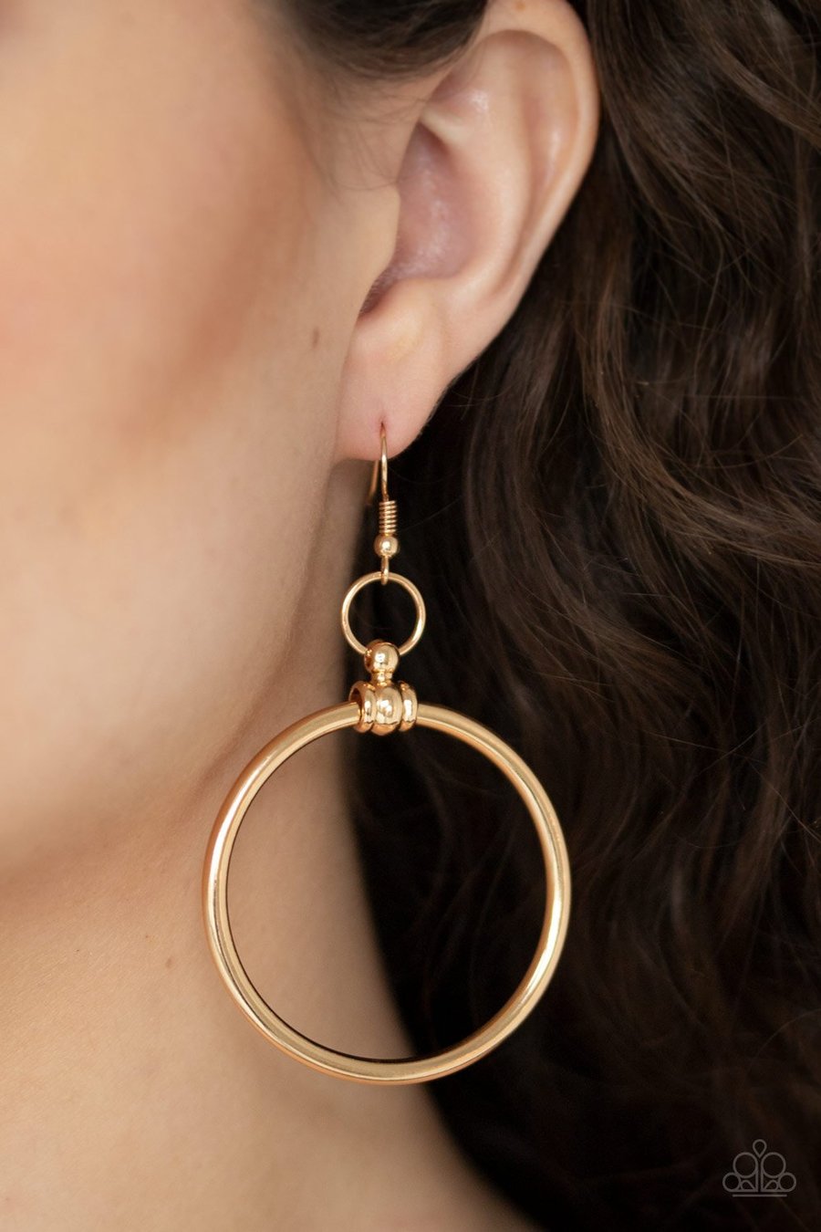 Total Focus - Gold Earrings - Paparazzi Accessories - Paparazzi Accessories 