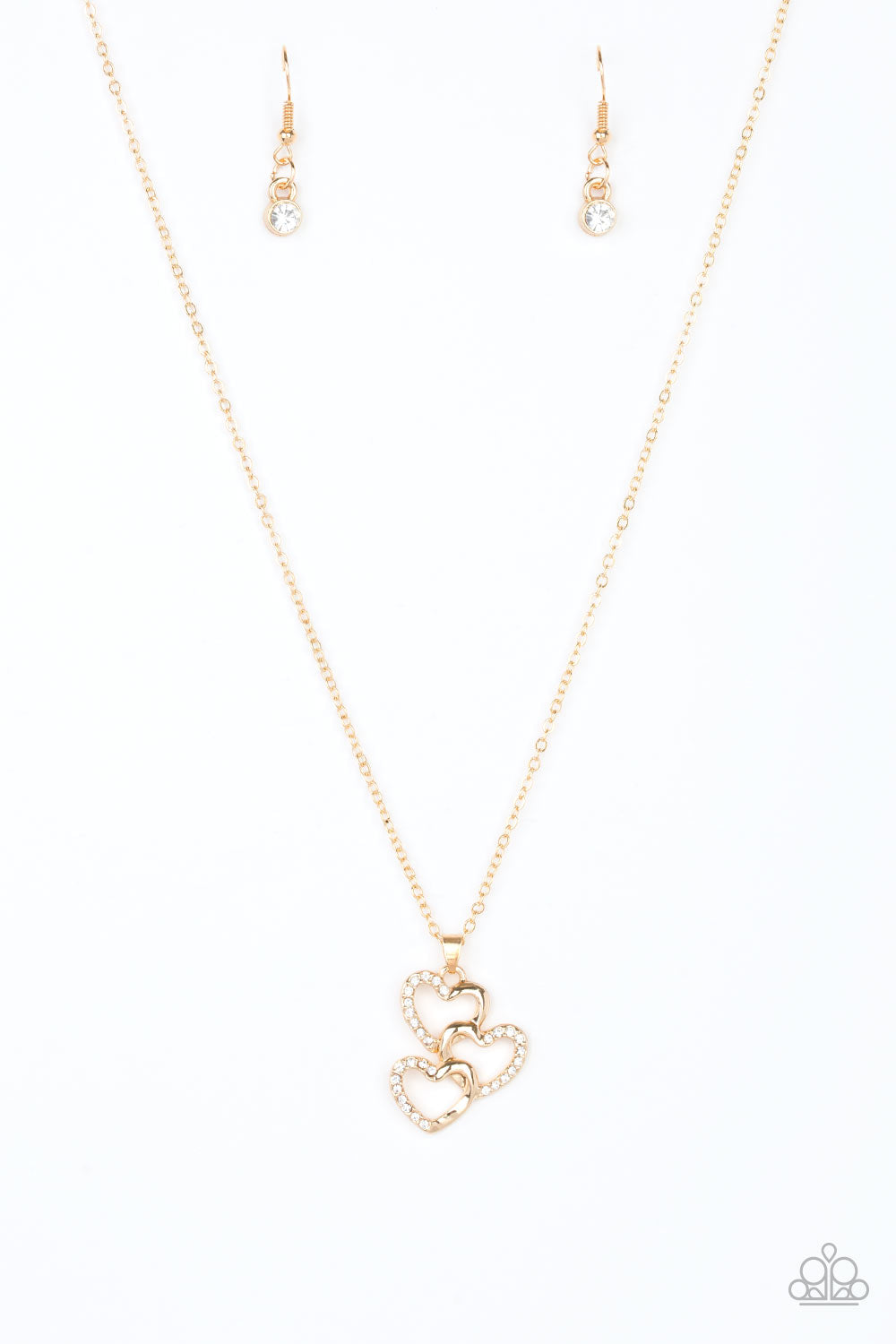 Heart of Hearts - Gold - Paparazzi Accessories - Paparazzi Accessories 
