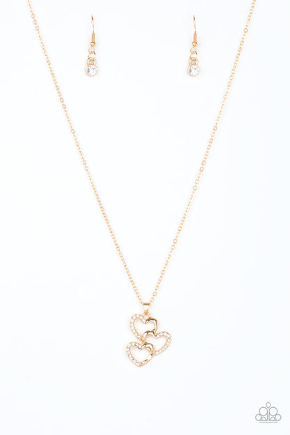 Heart of Hearts - Gold - Paparazzi Accessories - Paparazzi Accessories 