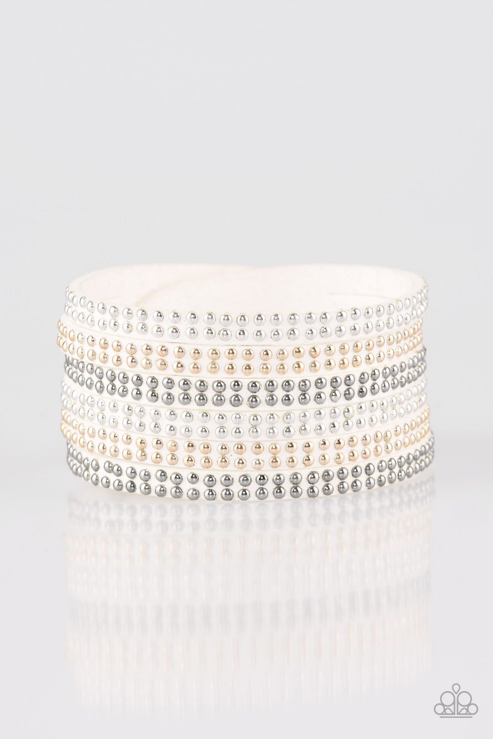 Fight Fire With Fire White Urban Bracelet - Paparazzi Accessories 