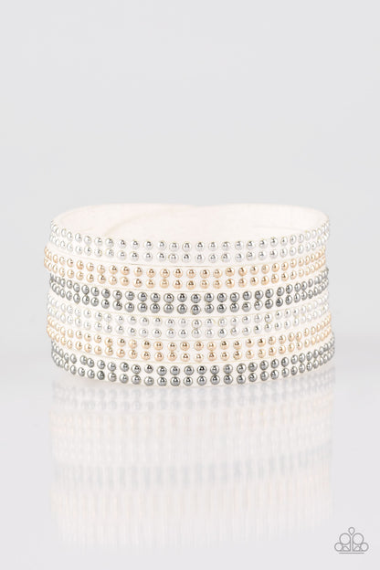 Fight Fire With Fire White Urban Bracelet - Paparazzi Accessories 