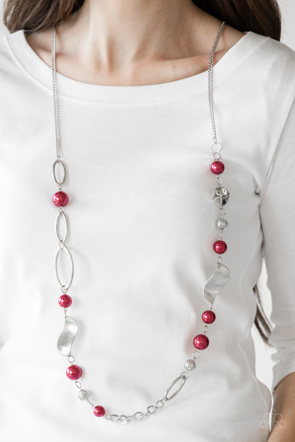 All About Me - Red Necklace- Paparazzi Accessories - Paparazzi Accessories 