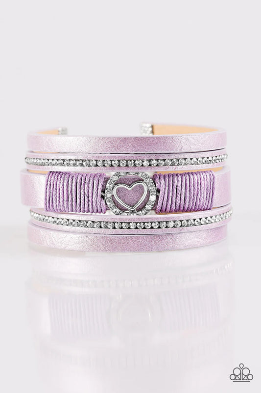 It Takes Heart - Purple Urban Bracelet - Paparazzi Accessories