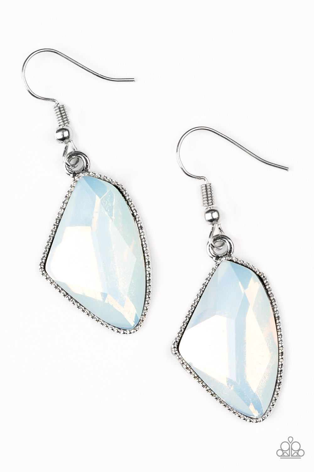 Mystic Mist -  White Earrings - Paparazzi Accessories - Paparazzi Accessories 