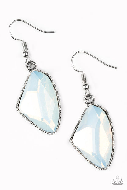 Mystic Mist -  White Earrings - Paparazzi Accessories - Paparazzi Accessories 