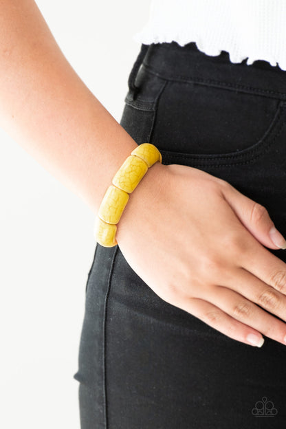Peace Out Yellow - Paparazzi Accessories 