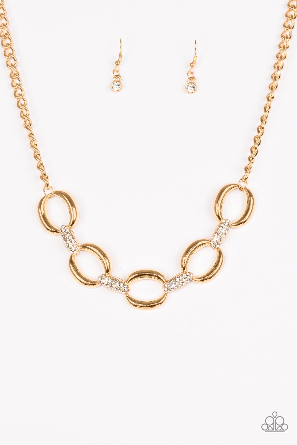 Boss Boulevard- Gold Necklace - Paparazzi Accessories 