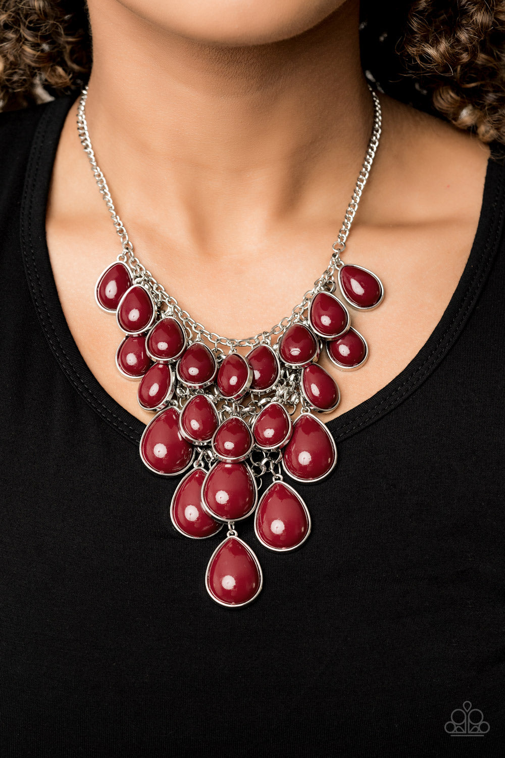 Shop Til You TEARDROP - Red - Paparazzi Accessories- ONE Life - Paparazzi Accessories 