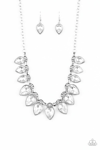 FEARLESS is More - White Necklace - Paparazzi - Paparazzi Accessories 