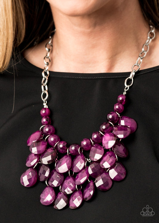 Sorry To Burst Your Bubble - Purple - Paparazzi Necklace - Paparazzi Accessories 